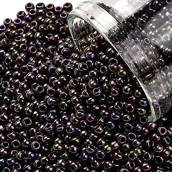 TOHO Round Seed Beads, Japanese Seed Beads, (6CF) Transparent Frost Amethyst, 11/0, 2.2mm, Hole: 0.8mm, about 1103pcs/10g