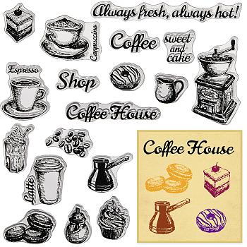 Clear Silicone Stamps, for DIY Scrapbooking, Photo Album Decorative, Cards Making, Drink, 160x110x2.5mm