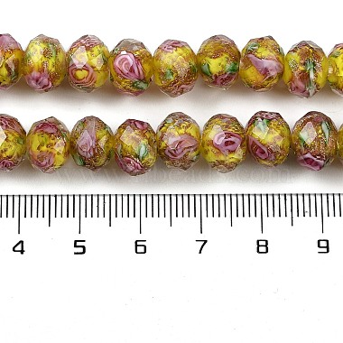 Handmade Gold Sand Lampwork Beads Strands(LAMP-R141-10mm-23)-4