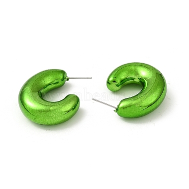 Donut Acrylic Stud Earrings(EJEW-P251-31)-3