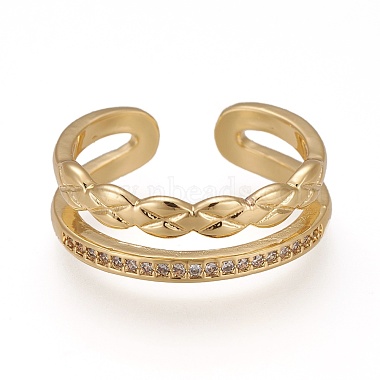 Clear Brass+Cubic Zirconia Finger Rings