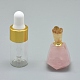 Pendentifs de bouteille de parfum à quartz rose naturel facetté(G-E556-11F)-1