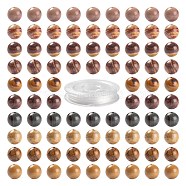 100Pcs 8mm Natural Mookaite Round Beads, with 10m Elastic Crystal Thread, for DIY Stretch Bracelets Making Kits, 8mm, Hole: 1mm(DIY-LS0002-57)