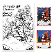 PVC Plastic Stamps, for DIY Scrapbooking, Photo Album Decorative, Cards Making, Stamp Sheets, Christmas Themed Pattern, 16x11x0.3cm(DIY-WH0167-56-1078)