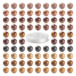 100Pcs 8mm Natural Mookaite Round Beads, with 10m Elastic Crystal Thread, for DIY Stretch Bracelets Making Kits, 8mm, Hole: 1mm(DIY-LS0002-57)