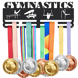 Fashion Iron Medal Hanger Holder Display Wall Rack, with Screws, Word Gymnastics, Sports Themed Pattern, 150x400mm(ODIS-WH0021-293)