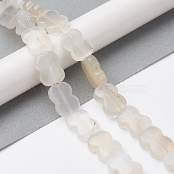 Natural White Agate Beads Strands, Bowknot, 16~16.5x12.5~13x5~5.5mm, Hole: 1.4mm, about 13pcs/strand, 8.46''(21.5cm)(G-K359-D02-01)