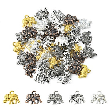 Mixed Color Elephant Alloy Charms