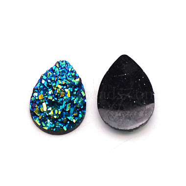 Druzy Resin Cabochons(RESI-WH0026-01G)-1