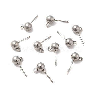 Original Color Stainless Steel Stud Earring Findings(X-STAS-E026-1)-3