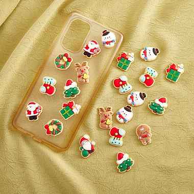 45Pcs 9 Styles Christmas Theme Opaque Resin Cabochons(JX253A)-5