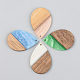 Opaque Resin & Walnut Wood Pendants(RESI-S389-037A-C)-1