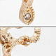 8Pcs 2 Colors Clear Cubic Zirconia Teardrop Charms Cuff Earrings(EJEW-AN0001-29)-3