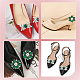 WADORN 4Pcs 2 Styles Flower Brass Rhinestone Shoe Decorations(AJEW-WR0002-42A)-6