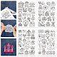 4 Sheets 11.6x8.2 Inch Stick and Stitch Embroidery Patterns(DIY-WH0455-053)-1