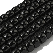 Opaque Glass Beads Strands, Barrel, Black, 8x6mm, Hole: 1.6mm, about 61~62pcs/strand, 14.84''~15.16''(37.7~38.5cm)(GLAA-NH0002-B02)