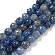 Natural Blue Aventurine Beads Strands, (128 Facets)Faceted, Round, Round, 6mm, Hole: 0.9mm, about 60pcs/strand, 14.76 inch(37.5cm)(G-E571-A10-01)