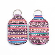 Hand Sanitizer Keychain Holder, for Shampoo Lotion Soap Perfume and Liquids Travel Containers, Colorful, Leopard Print Pattern, 124x64x4mm(DIY-WH0166-62E)