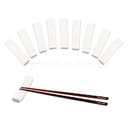 Porcelain Chopsticks Rest Dinner Spoon Stand Knife Fork Holder, Arch, White, 53x12.5x13.5mm(DJEW-WH0063-27)