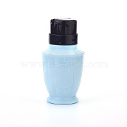 Empty Plastic Press Pump Bottle, Nail Polish Remover Clean Liquid Water Storage Bottle, with Flip Top Cap, Blue, 13.2x6.8cm(MRMJ-WH0059-30C)