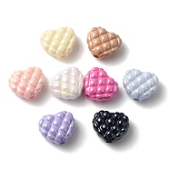 Opaque Acrylic Beads, Heart, Mixed Color, 17.5x20.5x1mm, Hole: 3.2mm(MACR-M025-05)