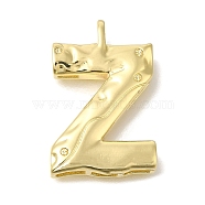 Rack Plating Brass Pendants, Long-Lasting Plated, Cadmium Free & Lead Free, Real 18K Gold Plated, Letter Z, 26.5x16.5x4.8mm, Hole: 2.5x2.8mm(KK-I721-02G-Z)