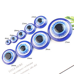 Resin Craft Eye, Doll Making Accessories, Flat Round, Dark Blue, 12x4mm(DIY-CJC0001-34D)