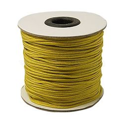 Nylon Thread, Gold, 1.5mm, about 100yards/roll(300 feet/roll)(NWIR-G006-1.5mm-26)