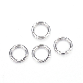 Tarnish Resistant 304 Stainless Steel Open Jump Rings, Saw Cut Round, Stainless Steel Color, 20 Gauge, 7x0.8mm, Inner Diameter: 5.4mm