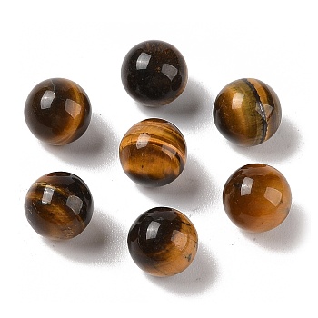 Natural Tiger Eye No Hole Sphere Beads, Round, 10mm