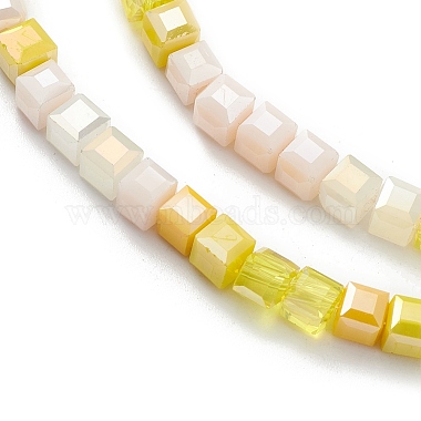 Gradient Color Electroplate Glass Bead Strands(X-GLAA-E042-05C)-3
