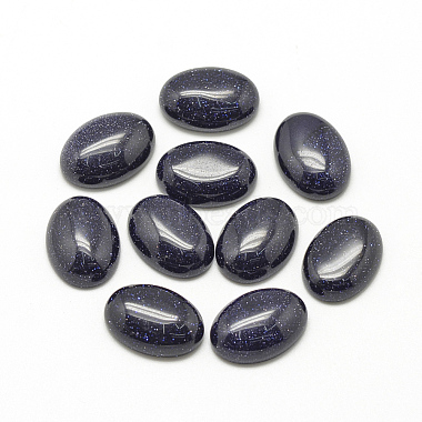 40mm Oval Blue Goldstone Cabochons