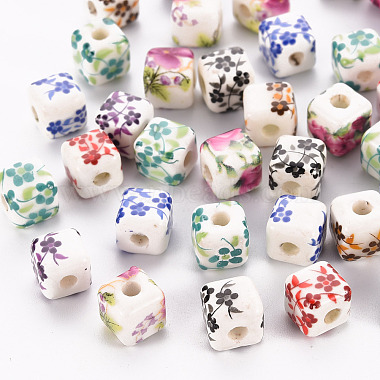 Mixed Color Cube Porcelain Beads
