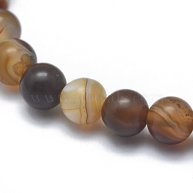 Bracelets extensibles en perles d'agate / agate rayée naturelle(X-BJEW-K212-A-003)-2