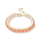 Glass Imitation Pearl & Bicone Beaded Bracelets(BJEW-MZ00035-01)-1