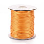 Waxed Cotton Thread Cords, with Spool, Goldenrod, 2mm, about 90m/roll