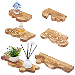 2 Bags Cloud Wood Wall Storage Rack, Wall Shelf, BurlyWood, 182x100x20mm(DIY-WA0001-36)
