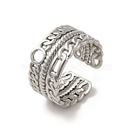 201 Stainless Steel Finger Rings, Stainless Steel Color, 10mm, US Size 7 3/4(17.9mm)(RJEW-H223-01P-01)