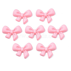 Opaque Spray Painted Acrylic Cabochons, Bowknot, Pink, 23x27x6mm(ACRP-S679-005)