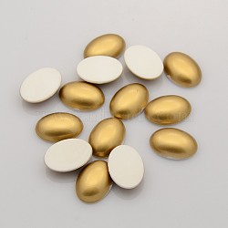 Oval Acrylic Cabochons, Goldenrod, 18x13x4.9~5mm(X-ACAB-N006-13x18-Y9)