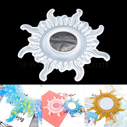 DIY Food Grade Silicone Mirror Molds, Resin Casting Molds, for UV Resin, Epoxy Resin Craft Making, Moon/Sun, Sun Pattern, 280x14mm(SIMO-PW0012-02A)