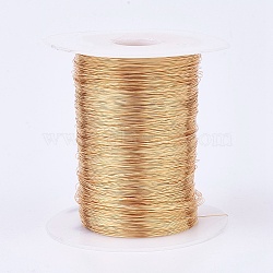 Eco-Friendly Copper Wire, Copper Beading Wire for Jewelry Making, Long-Lasting Plated, Golden, 20 Gauge, 0.8mm(CWIR-K001-01-0.8mm-KCG)