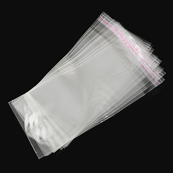 OPP Cellophane Bags, Rectangle, Clear, 15.5x7cm, Hole: 8mm, Unilateral thickness: 0.035mm, Inner measure: 10x7cm
