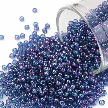 TOHO Round Seed Beads, Japanese Seed Beads, (327) Gold Luster Lavender, 11/0, 2.2mm, Hole: 0.8mm, about 1110pcs/bottle, 10g/bottle