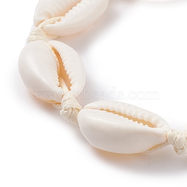 Natural Cowrie Shell Braided Beaded Bracelet for Women(BJEW-JB08036)-5