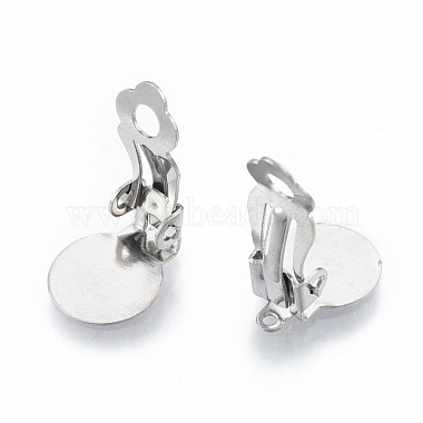 Stainless Steel Color 304 Stainless Steel Clip on Earring Pads