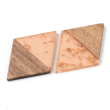 Transparent Resin & Walnut Wood Pendants(RESI-S389-012A-B)-3