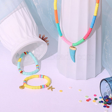 Эластичные браслеты и комплекты украшений с подвесками(SJEW-SZ0001-003)-2