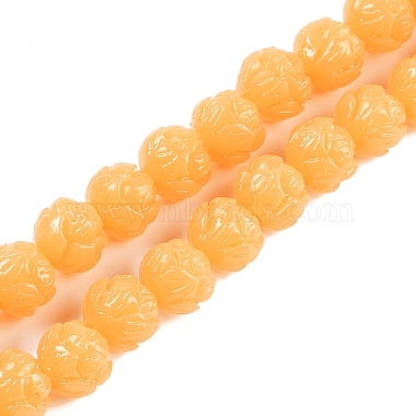 Orange Flower Synthetic Coral Beads