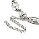 304 Stainless Steel Oval Link Chains Bracelets for Men & Women(BJEW-D042-16P)-3